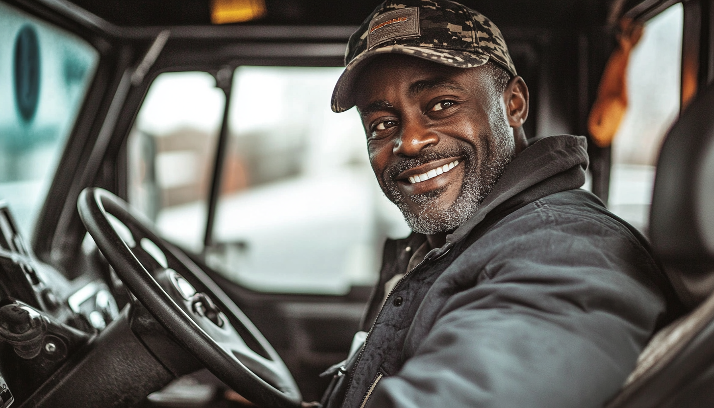 A CDL driver hired after successfully completing the DOT background check process.