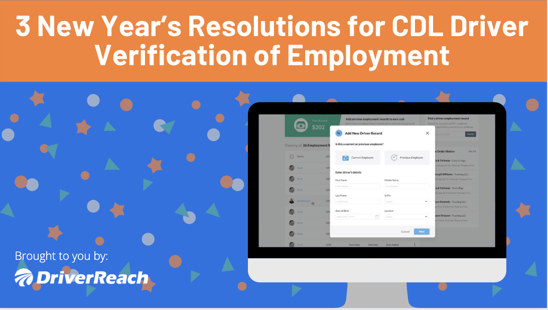 3 New Year's Resolutions for CDL Driver Verification of Employment 