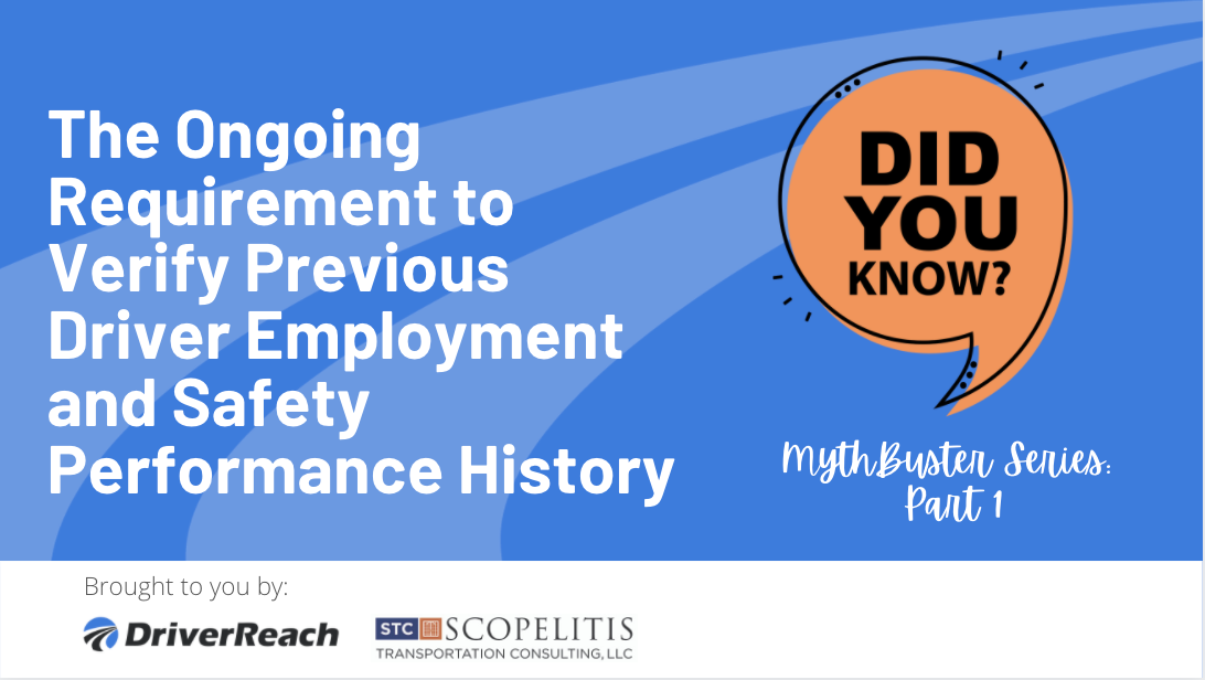 Compliance MythBuster: FMCSA Employment Verification 